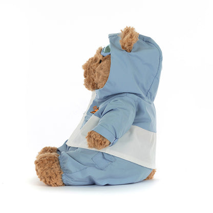 Seitenansicht Bartholomew Bear Snow Suit von Jellycat.