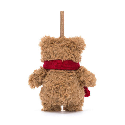 Rückansicht Bartholomew Bear Decoration von Jellycat.