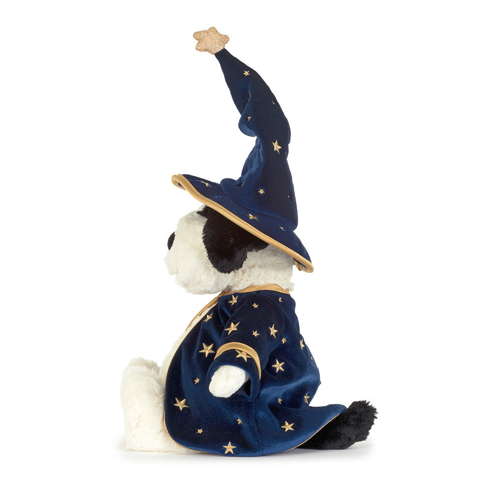 Detailansicht vom Gesicht des Jellycat Rufferty Puppy Wizard Plüschhundes