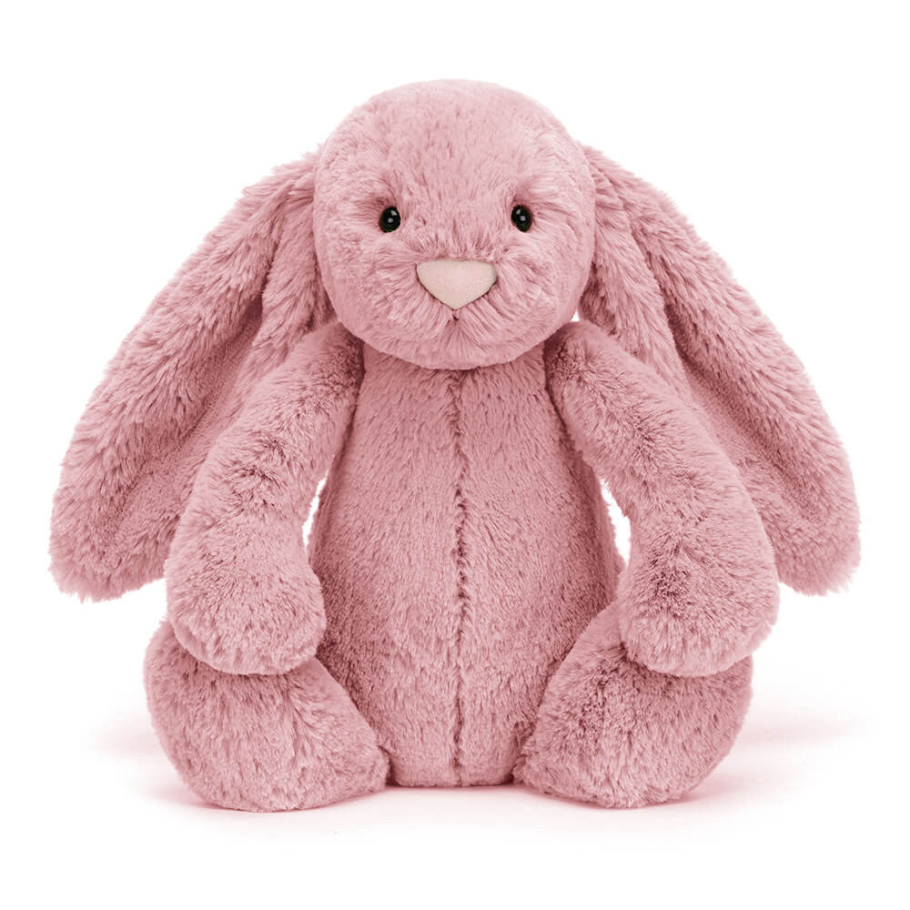 Jellycat Bashful Tulip Pink Bunny Original, pinker Plüschhase mit weichem Fell und Hängeohren in der Größe Medium