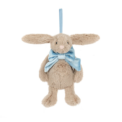Frontansicht Bashful Beige Bunny Decoration von Jellycat.