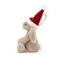 Bashful Christmas Bunny Decoration