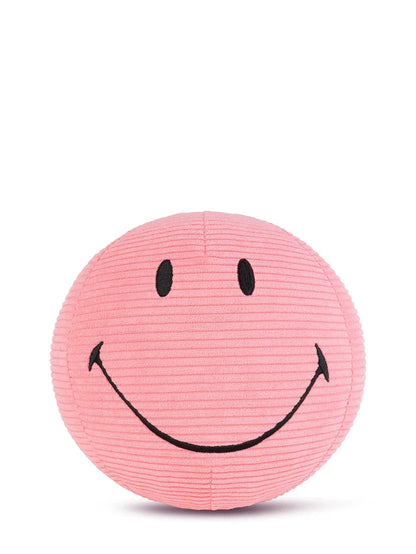 Plüsch-Smiley ECO Corduroy in Pink 23 cm mit weicher Cord-Oberfläche, nachhaltiges Kuscheltier von BON TON TOYS