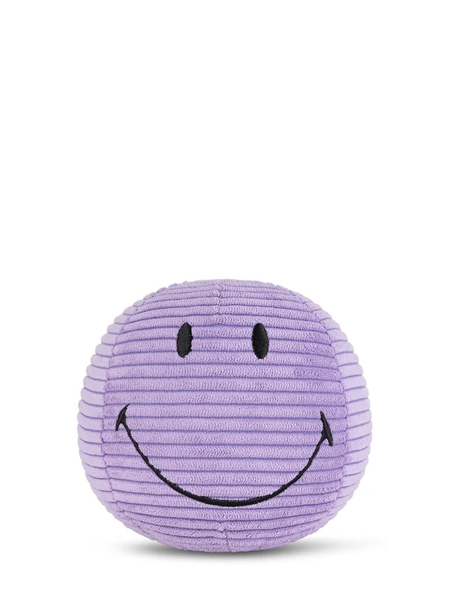 Plüsch-Smiley ECO Corduroy in Lila 13 cm mit weicher Cord-Oberfläche, nachhaltiges Kuscheltier von BON TON TOYS
