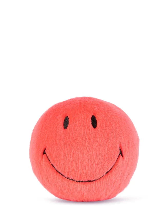 Smiley ECO Fuzzy Plüsch-Smiley in der Farbe Coral, 13 cm, von Bon Ton Toys – von vorne