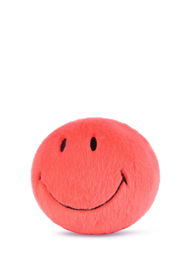 Smiley ECO Fuzzy Plüsch-Smiley in der Farbe Coral, 13 cm, von Bon Ton Toys – von vorne