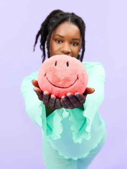 Plüsch-Smiley "ECO Fuzzy" (13 cm/Coral) von BON TON TOYS