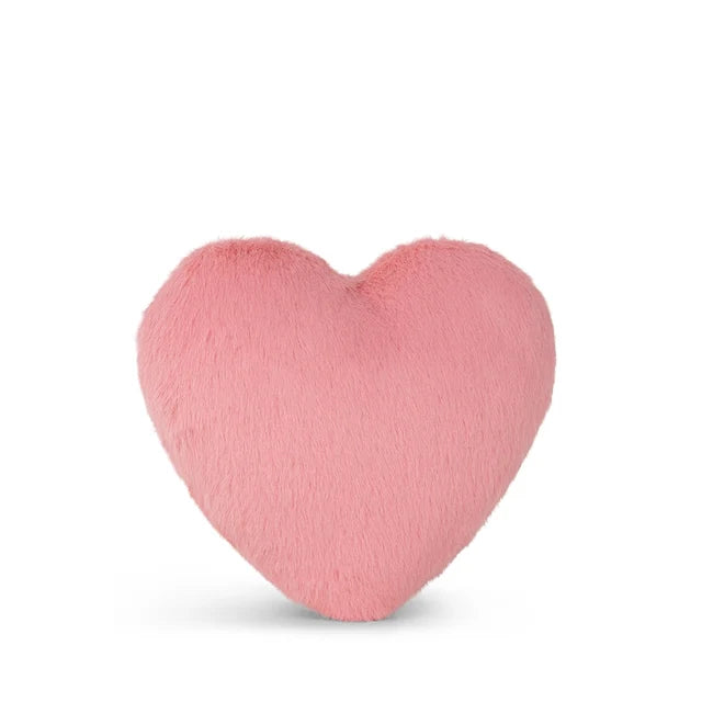 Pinkes Smiley ECO Fuzzy Plüschherz 12 cm von Bon Ton Toys – von hinten