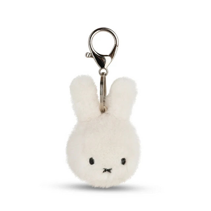 Offwhite Miffy Plüschkopf Schlüsselanhänger mit Schlüsselring – von vorne