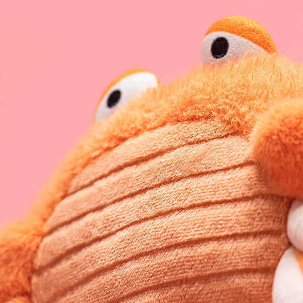Jellycat Pinchsnap Crab rote Kuschelkrabbe mit weichen Scheren und fröhlichem Gesicht