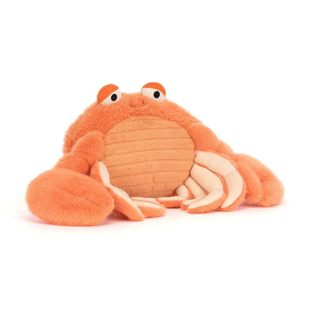 Jellycat Pinchsnap Crab rote Kuschelkrabbe mit weichen Scheren und fröhlichem Gesicht