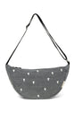 Crossbody Bag für Erwachsene aus Jeanstoff. Bestickt mit Herzen. Von Studio Noos. Jede Tasche ist ein Unikat.