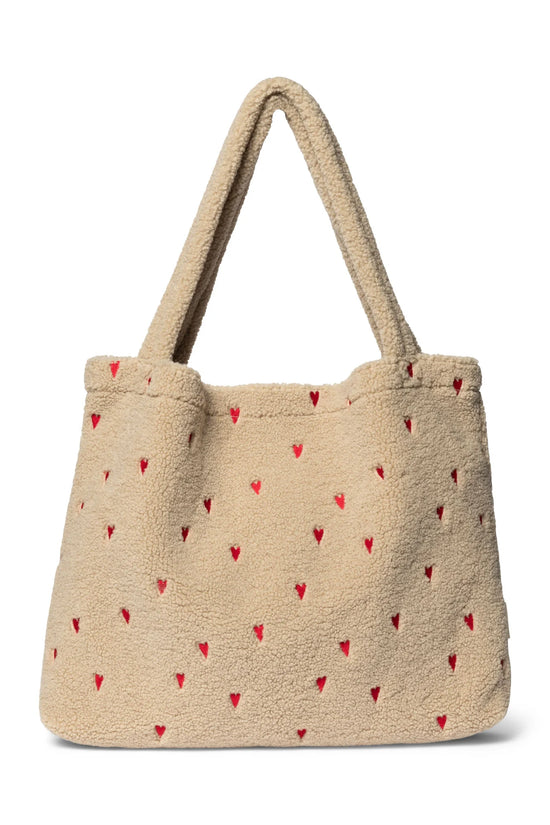 Studio Noos - Teddy Mom Bag, hearts ecru