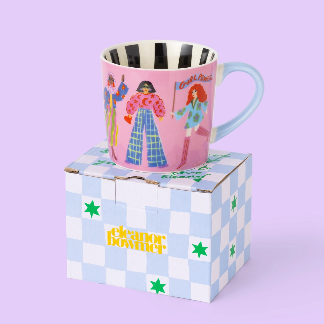 Statement-Tasse „GIRL POWER“ von Eleanor Bowmer auf der Geschenkverpackung