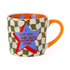 Statement-Tasse „I love you more than all of the stars“ von Eleanor Bowmer mit Sternen und Schachbrettmuster