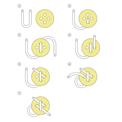 Illustration zur Befestigung des Seils der Eperfa Kinder Holzschaukel SWING mit Holzteilen