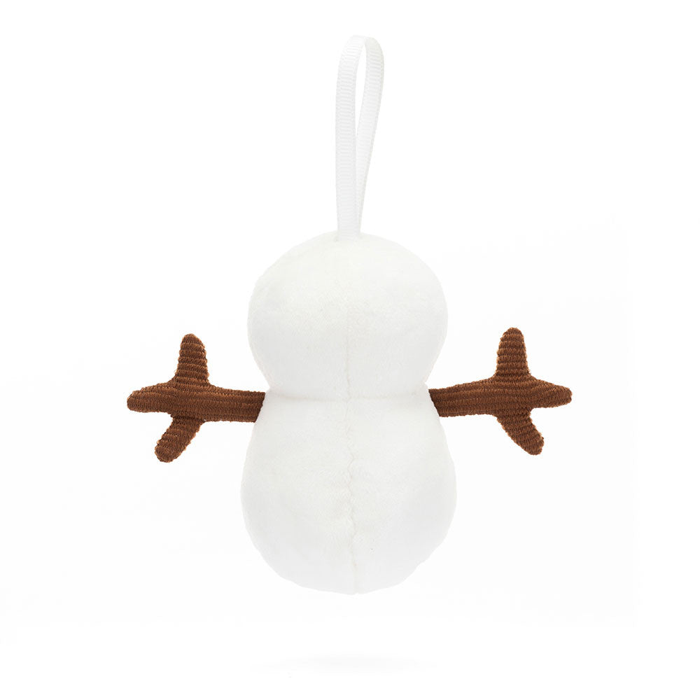 Rückansicht Festive Follw Snowman von Jellycat.