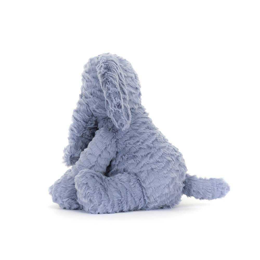 Jellycat Fuddlewuddle Elephant – grau-blauer Kuschelelefant mit weichem Fell