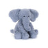 Jellycat Fuddlewuddle Elephant – grau-blauer Kuschelelefant mit weichem Fell