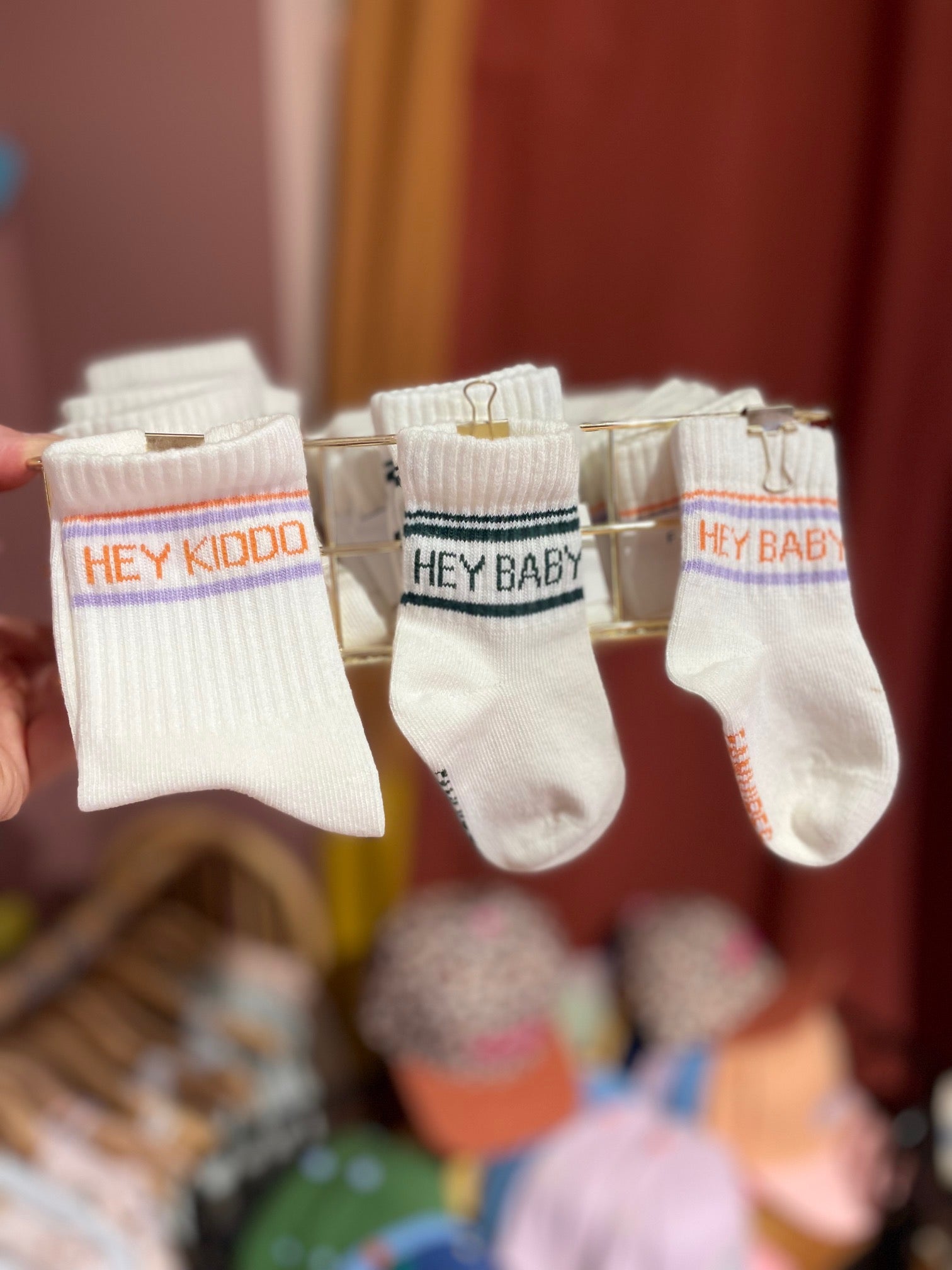 Famvibes Babysocken Hey Baby grün