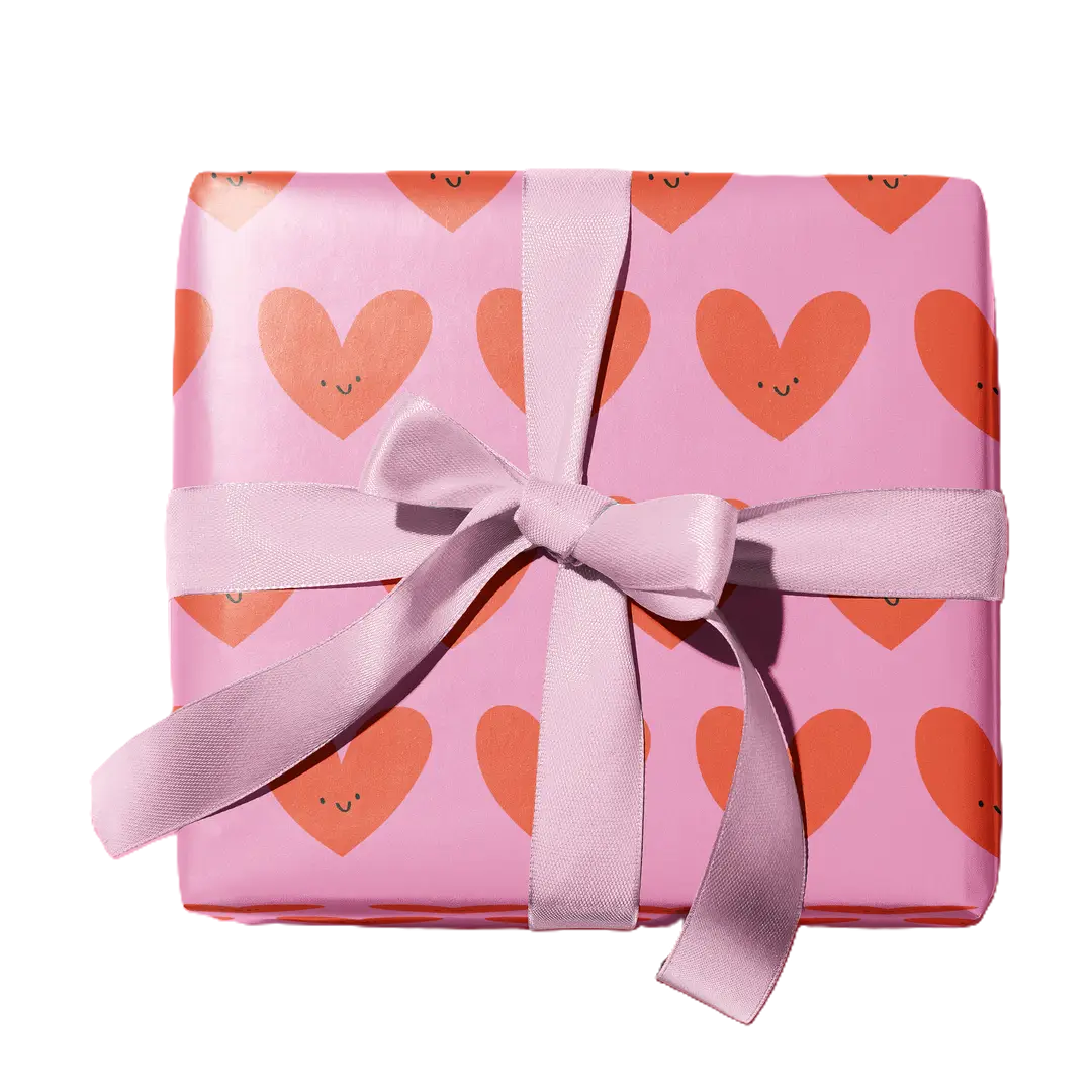 Geschenkpapier von Rumble Cards mit Herzmotiv