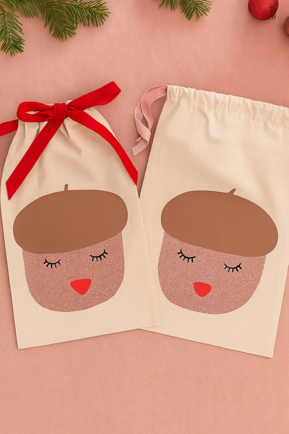 Geschenktasche „Eichel mit Gesicht“ 