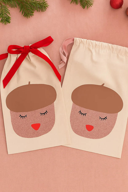 Geschenktasche „Eichel mit Gesicht“ 