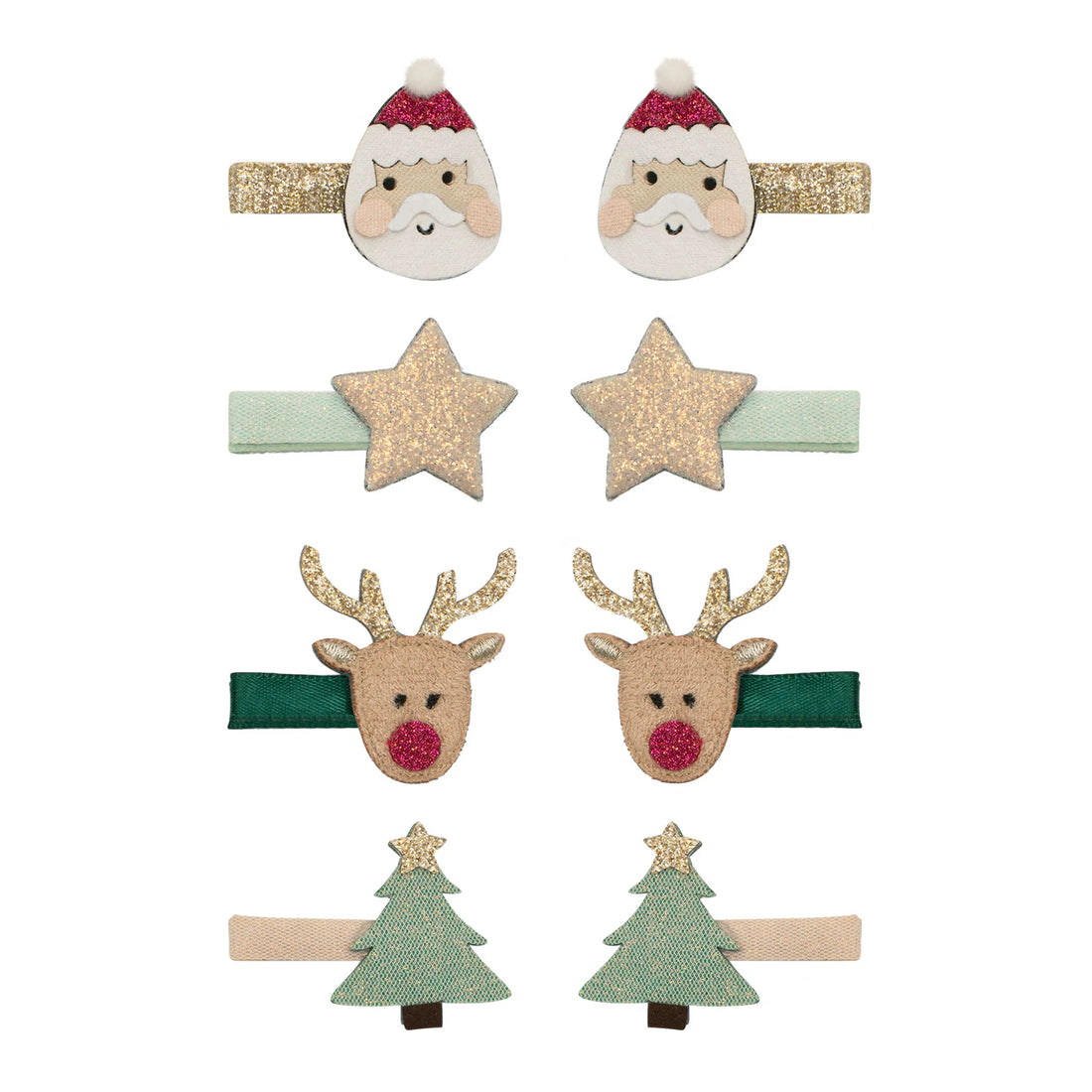 Haarspangen Santa &amp; Rudolph Mini Clips von Mimi und Lula
