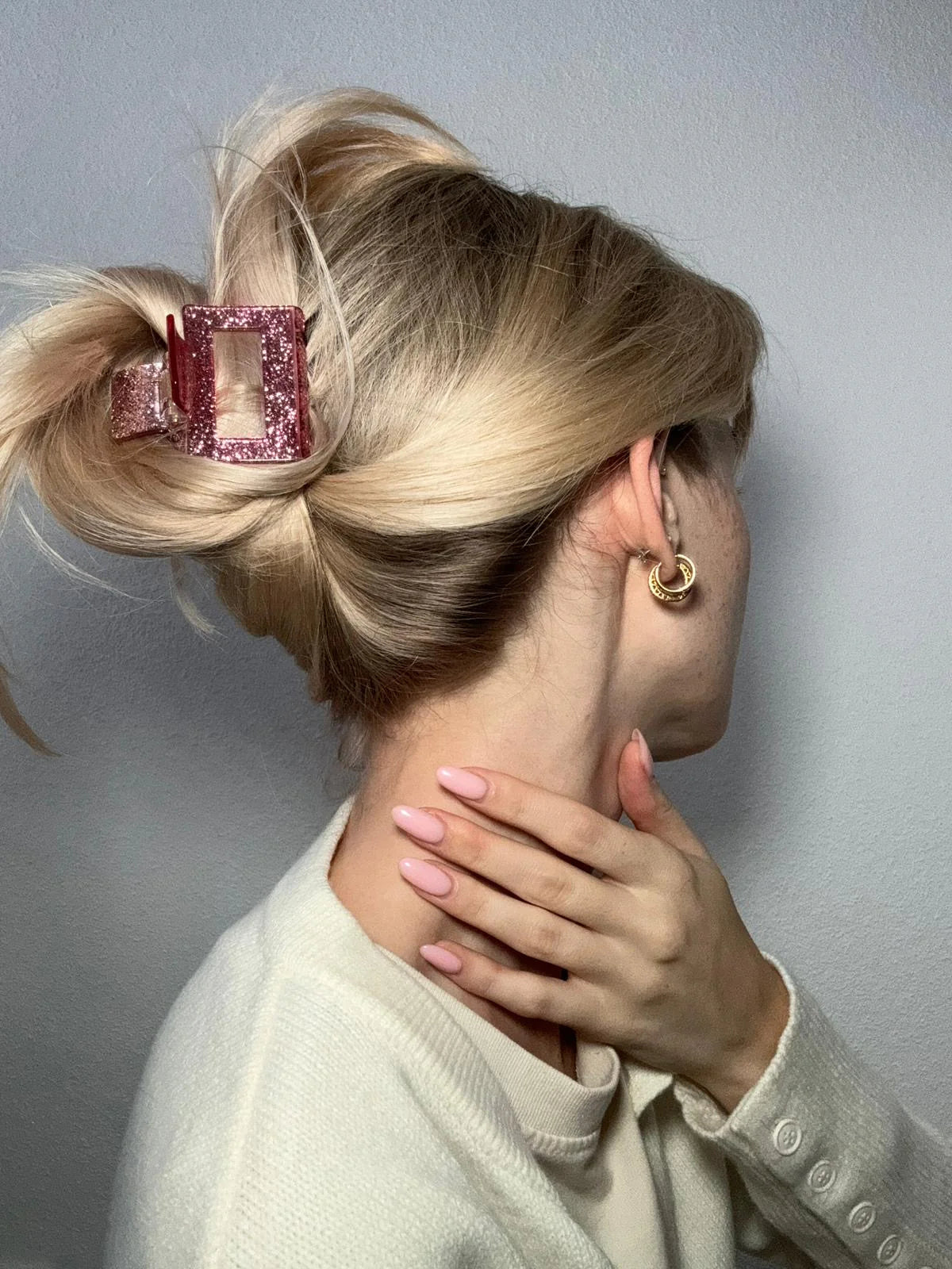 Haarklammer Square Confetti Glitter von by Vivi.