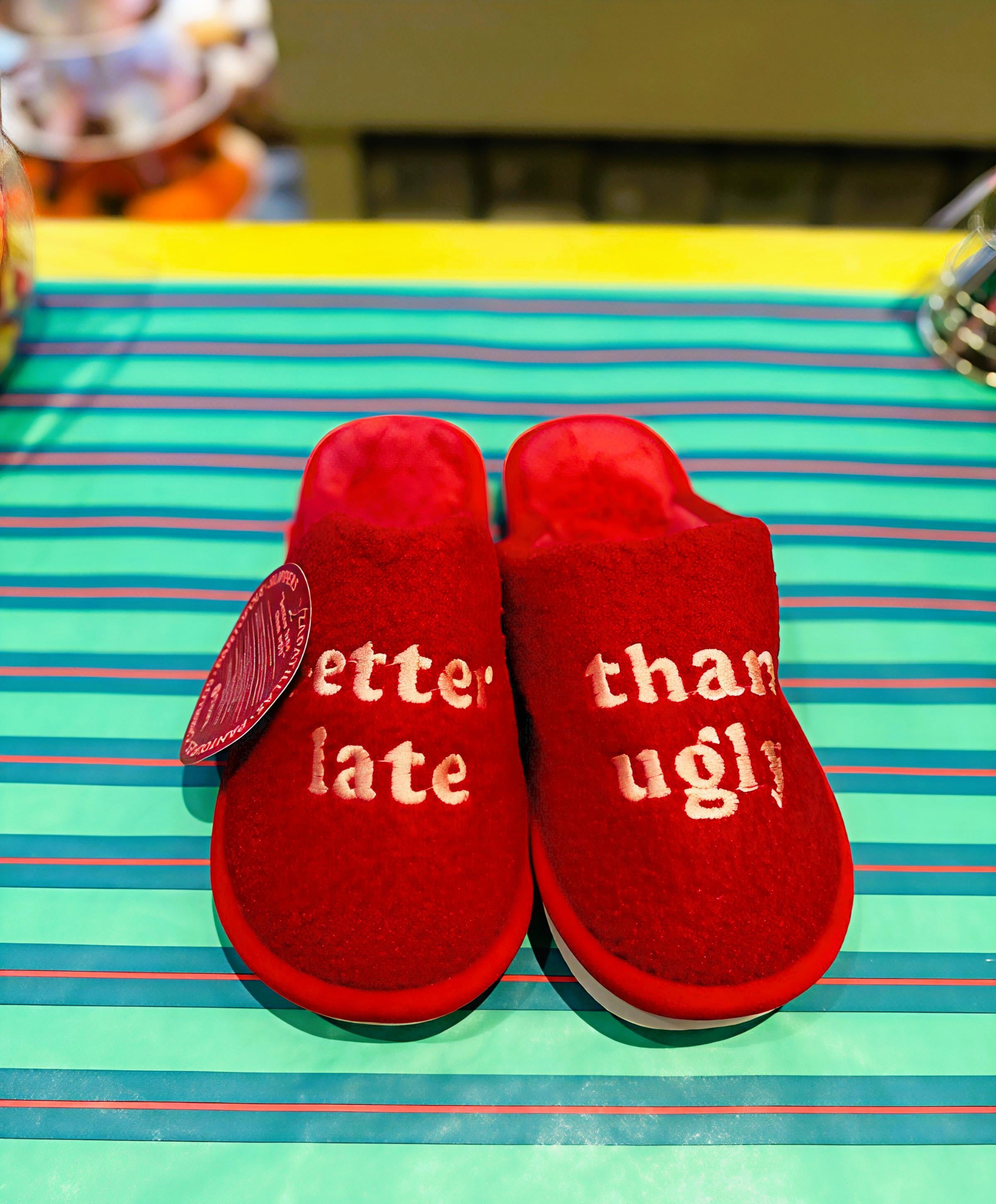 Hausschuhe &quot;better late - than ugly&quot;