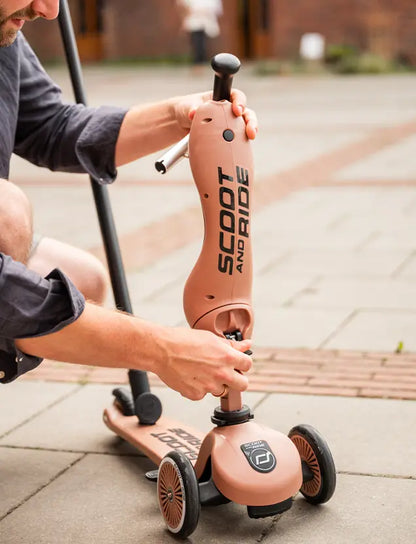 Kinderroller mit Schiebestange - Highwaykick 1 Push and Go - mocha