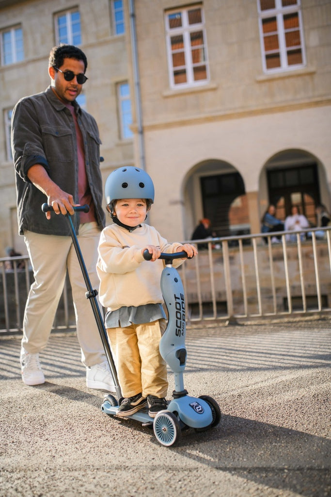 Kinderroller mit Schiebestange - Highwaykick 1 Push and Go - steel