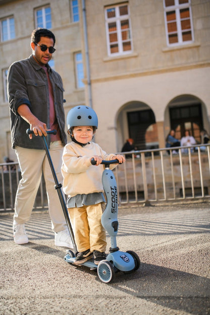 Kinderroller mit Schiebestange - Highwaykick 1 Push and Go - steel