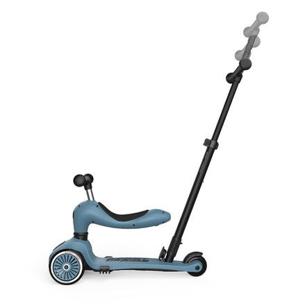 Kinderroller mit Schiebestange - Highwaykick 1 Push and Go - steel