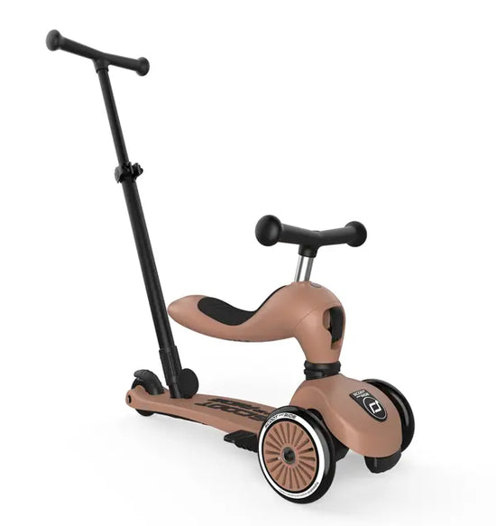 Kinderroller mit Schiebestange - Highwaykick 1 Push and Go - mocha