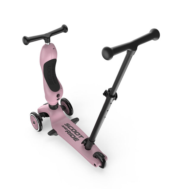Kinderroller mit Schiebestange - Highwaykick 1 Push and Go - wildberry
