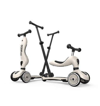 Kinderroller mit Schiebestange - Highwaykick 1 Push and Go - ash