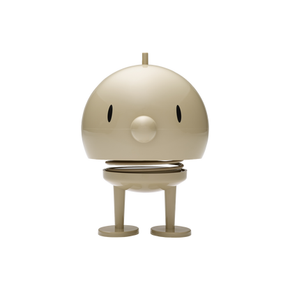 Hoptimist „Bumble“, L, Latte – fröhliche Wackelfigur, Designfigur und kleiner Glücksbringer für Zuhause &amp; Büro