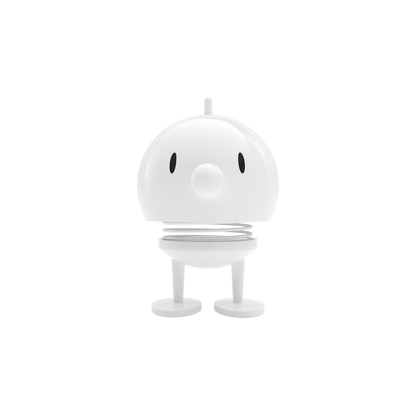 Hoptimist „Bumble“, M, Weiss – fröhliche Wackelfigur, ausgefallene Geschenkidee und kleiner Glücksbringer für Kinder