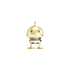 Hoptimist „Bumble“, S, Gold – goldene Dekofigur, Glücksbringer, Kinderzimmer-Deko & fröhliche Wohnidee
