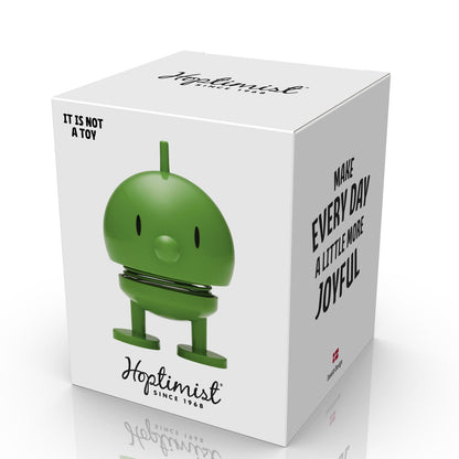 Hoptimist „Bumble“, S, Grün – fröhliche Wackelfigur, zeitlose Designfigur und kleiner Glücksbringer