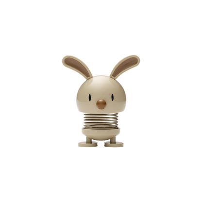 Hoptimist Bunny in Latte, Höhe 9 cm, mit süßen Öhrchen, hüpfende Figur als Osterdeko oder kleine Aufmerksamkeit zu Ostern