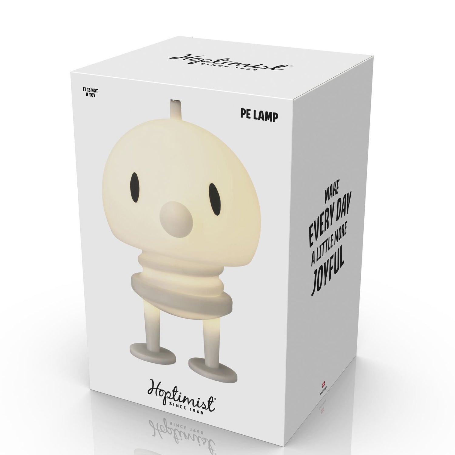 Hoptimist Soft PE-Lampe XL in Weiß, kabellose Tischlampe mit Touch-Funktion im Bumble-Design, 23 cm hoch