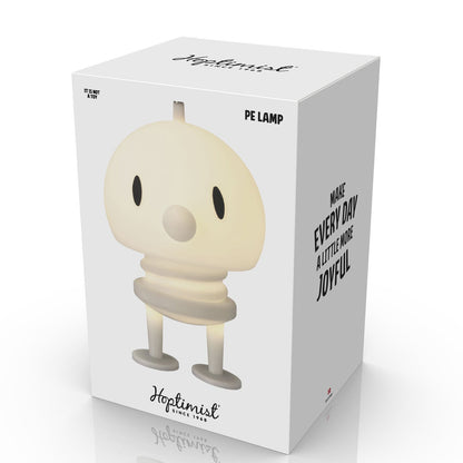 Hoptimist Soft PE-Lampe XL in Weiß, kabellose Tischlampe mit Touch-Funktion im Bumble-Design, 23 cm hoch