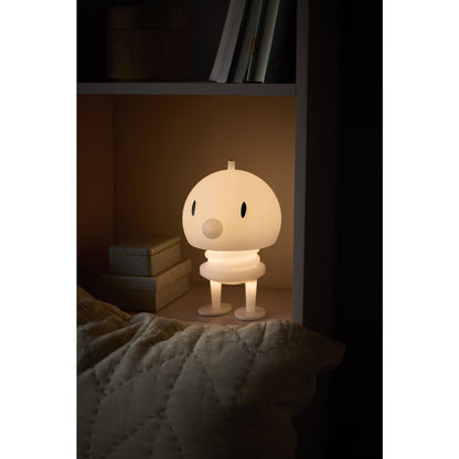 Hoptimist Soft PE-Lampe XL in Weiß, kabellose Tischlampe mit Touch-Funktion im Bumble-Design, 23 cm hoch