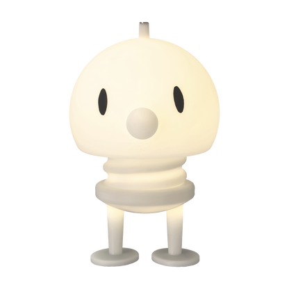 Hoptimist Soft PE-Lampe XL in Weiß, kabellose Tischlampe mit Touch-Funktion im Bumble-Design, 23 cm hoch