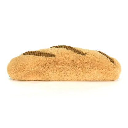 Jellycat Amuseables „Caprese Baguette“ lächelndes Plüsch-Baguette mit Füßchen, belegt mit Tomaten, Mozzarella, Basilikum