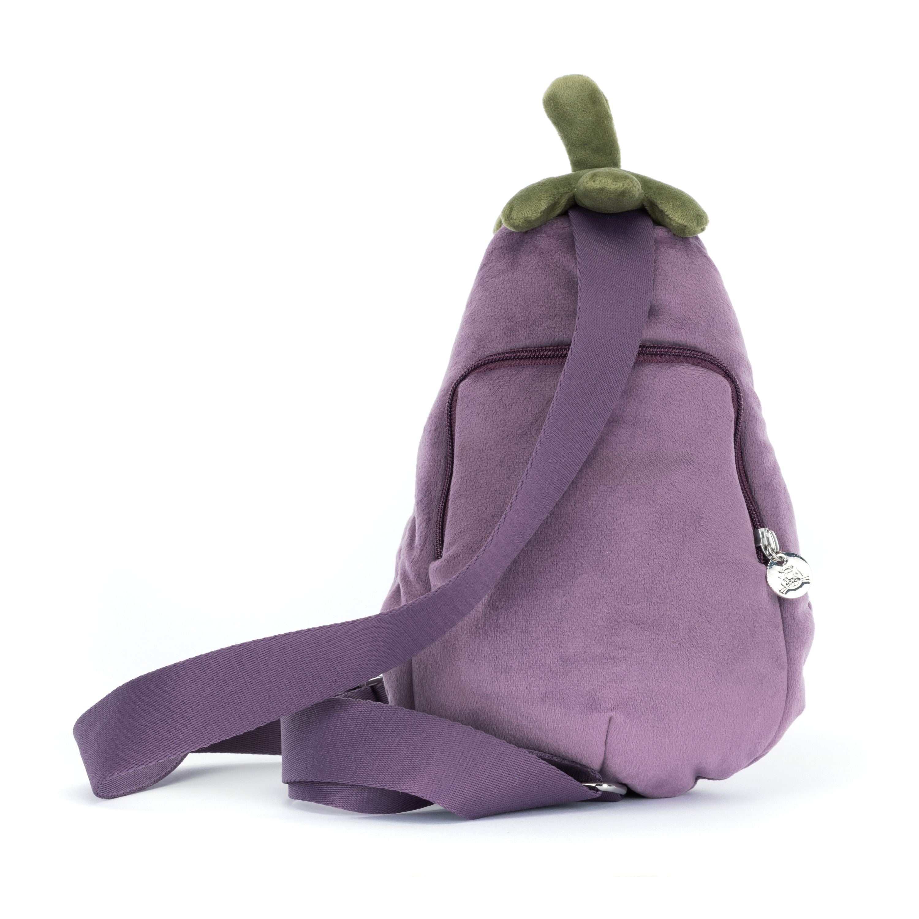 Jellycat Aubergine Bum Bag / Bauchtasche aus weichem Plüsch, lässig, praktisch, zum Umhängen