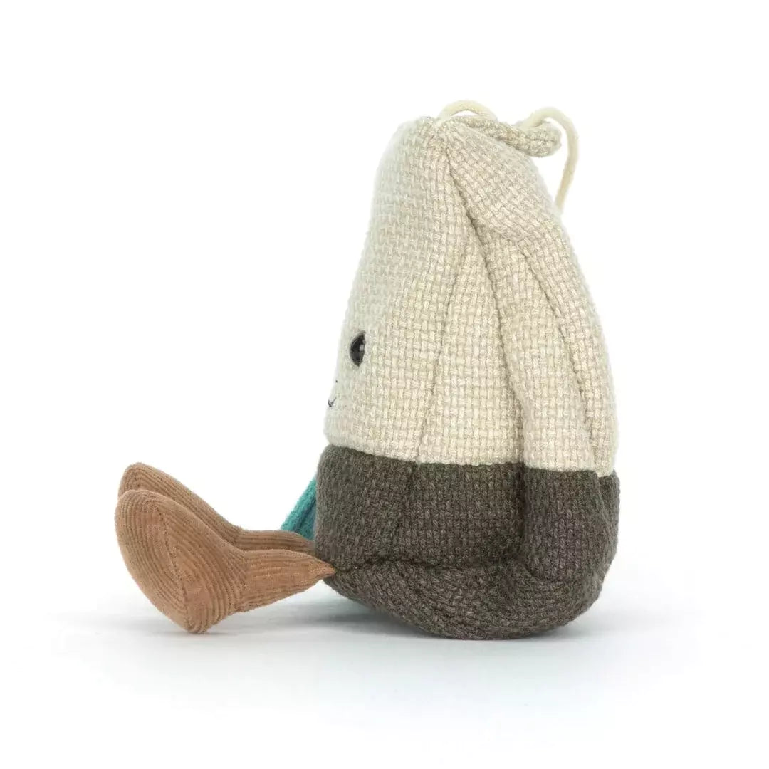 Jellycat Amuseables Steepy Tea Bag, Teebeutel aus Stoff mit lächelndem Gesicht und Beinchen
