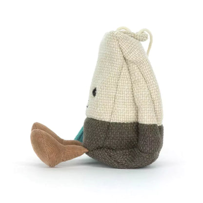 Jellycat Amuseables Steepy Tea Bag, Teebeutel aus Stoff mit lächelndem Gesicht und Beinchen
